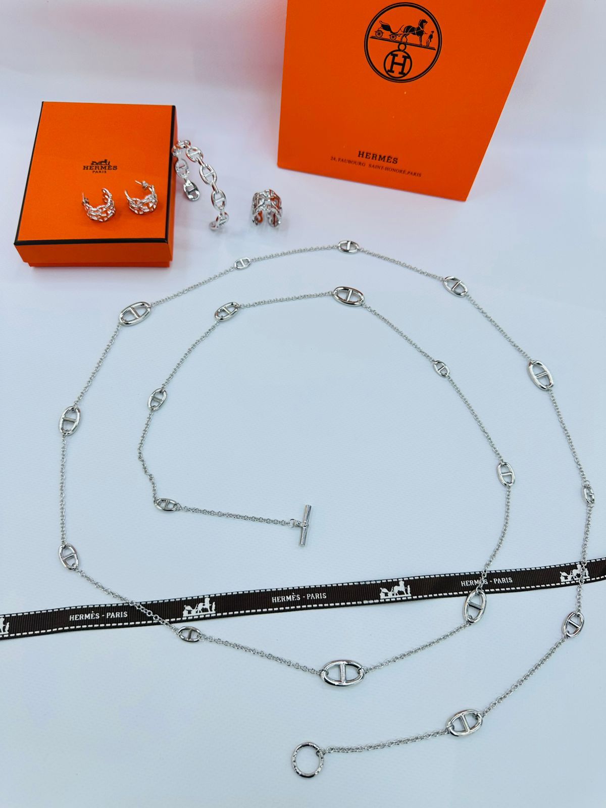 Hermès Chaine d'Ancre Enchaînée Collection (Silver) – Gala Mart