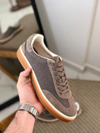 Loro piana Textured Mesh Suede Sneakers