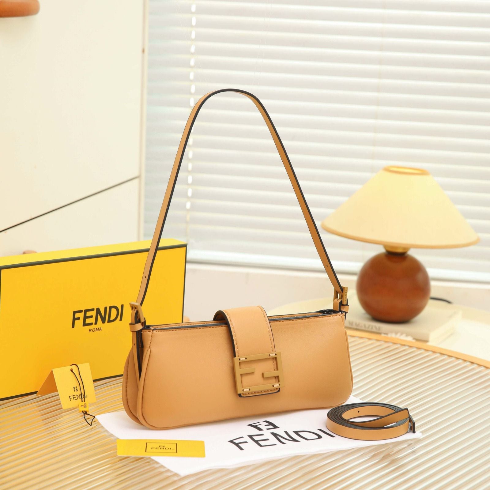 Fendi Baguette Bag (Beige/Nude)