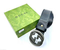 Gucci Interlocking G Belt (Black/Gunmetal)