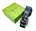 Gucci Interlocking G Belt (Black/Champagne Gold)