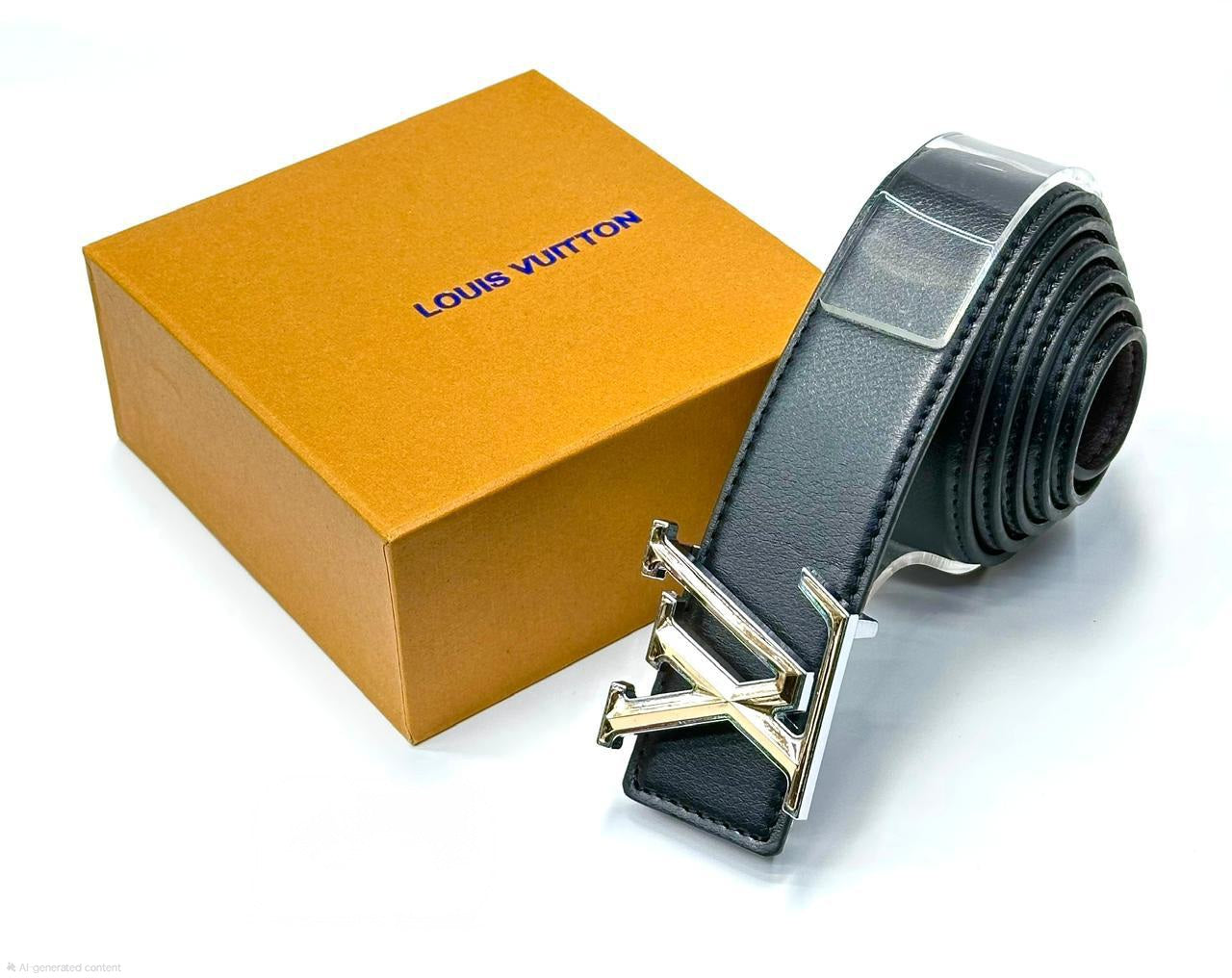 Louis Vuitton Initiales Belt (Black/Silver/Gold)