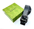 Gucci Interlocking G Belt (Black with Silver & Black Hardware)