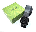 Gucci Interlocking G Belt (Black on Black)