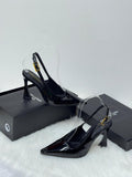 Saint Laurent Dive Slingback Pumps (Black)