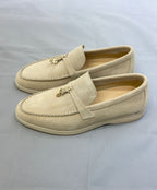 Loro Piana Summer Charms Walk Loafers (Sand/Beige)