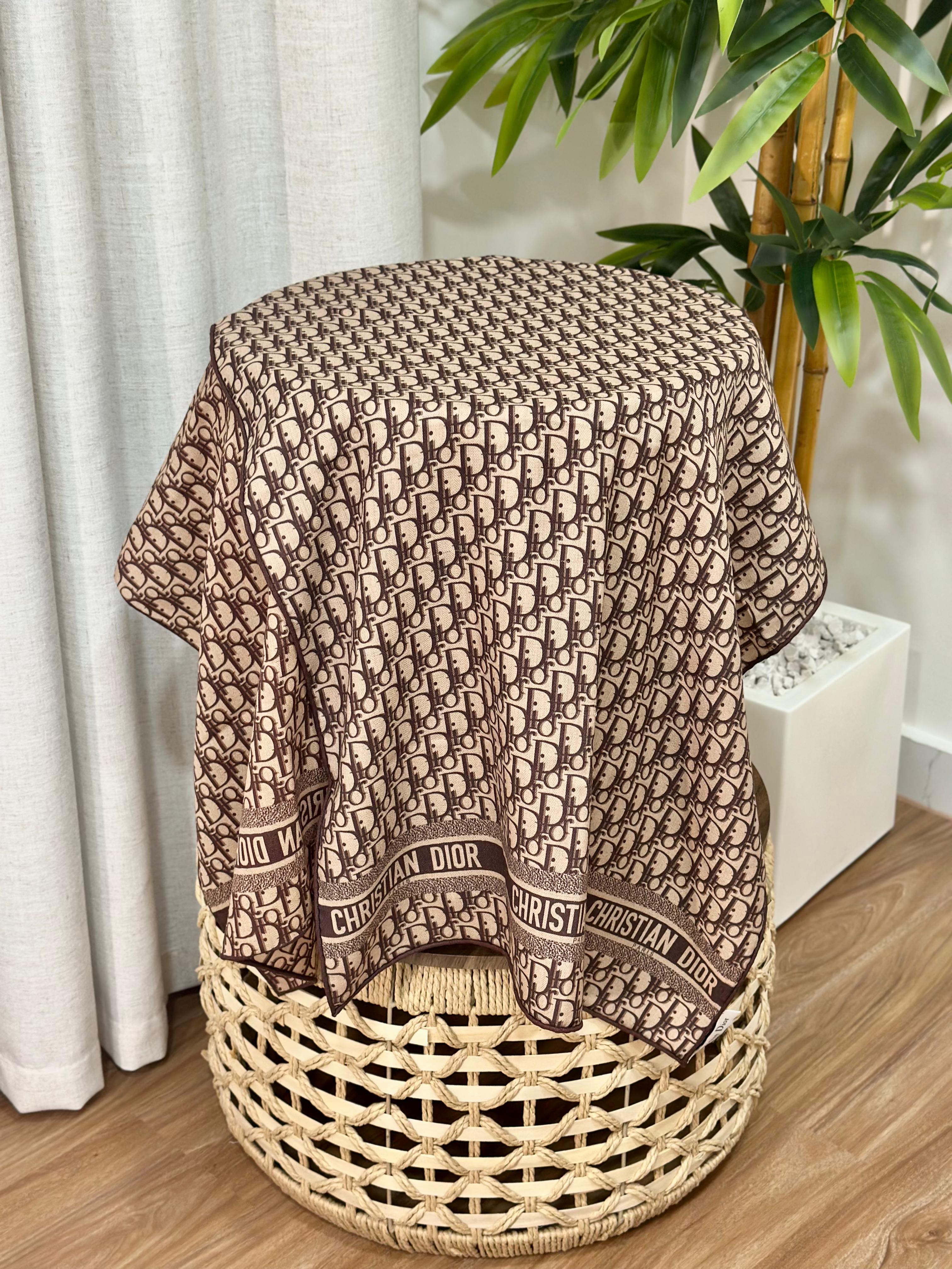 Dior Oblique Scarf (Brown/Beige) – Gala Mart