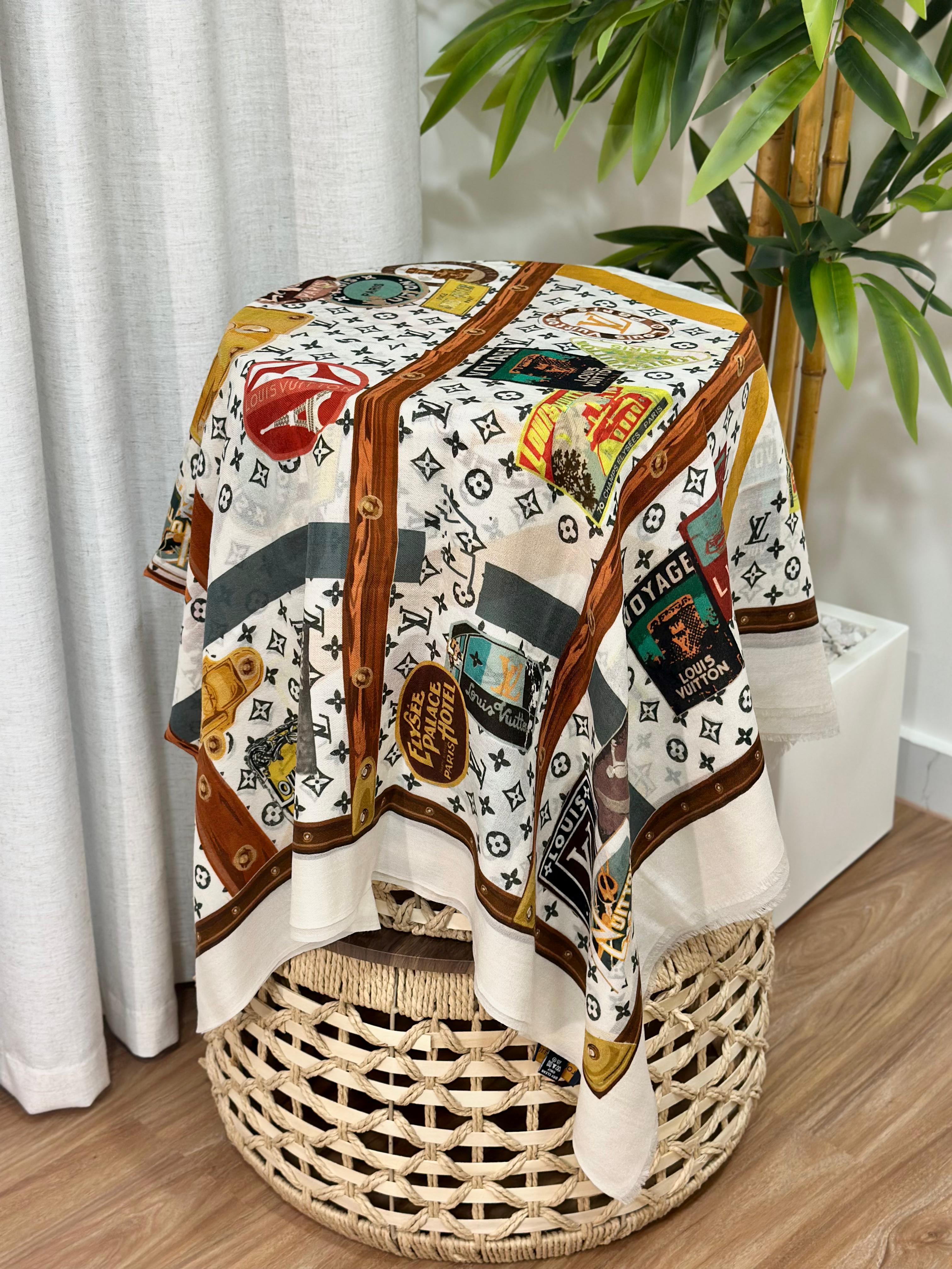 Louis Vuitton World Tour Monogram Scarf (Cream/Multi) – Gala Mart