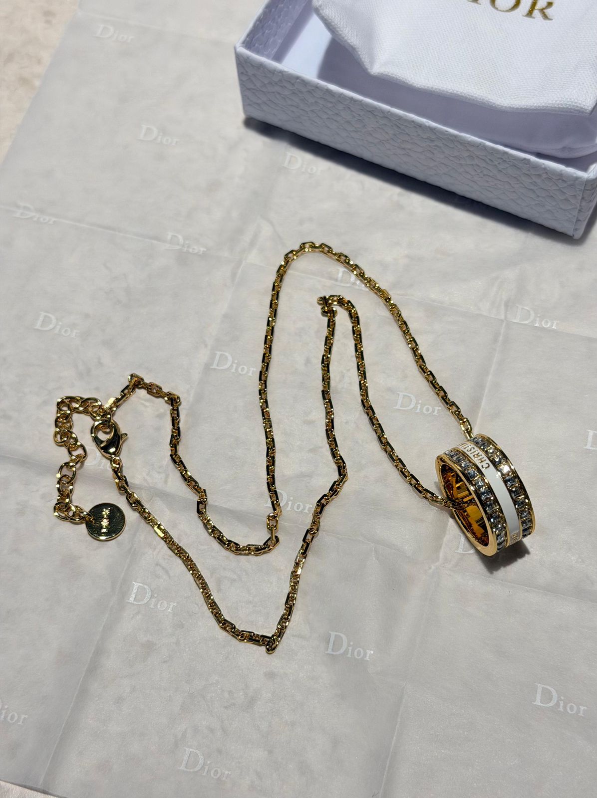Dior Petit CD Jewelry Set (Gold/White/Crystal) – Gala Mart