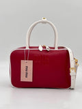 Miu Miu Bowling Bag (Cherry Red and White)