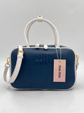 Miu Miu Bowling Bag (Navy Blue and White)