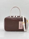 Miu Miu Bowling Bag (Brown and White)