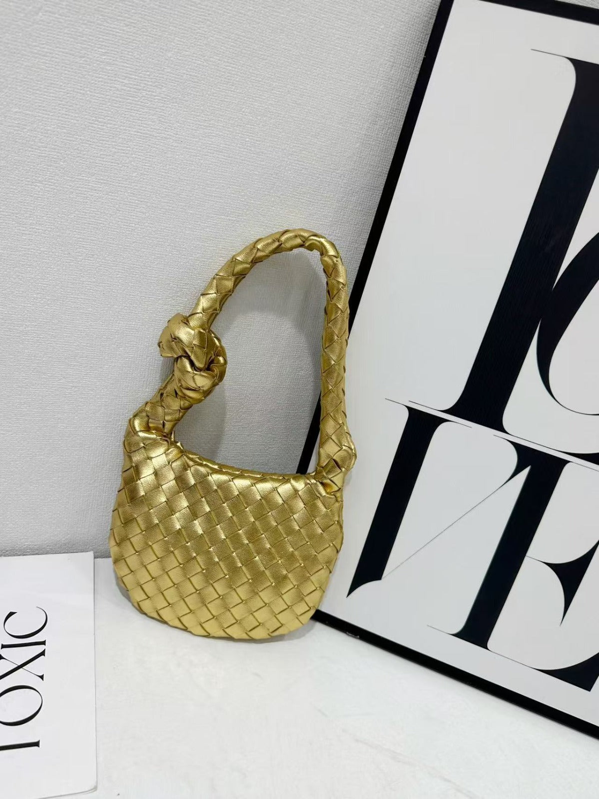 Bottega Veneta Mini Jodie (Metallic Gold)