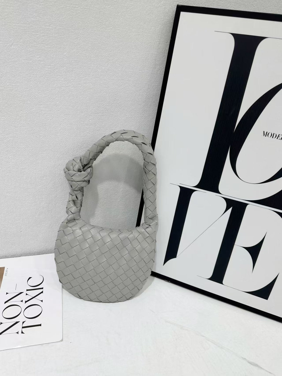 Bottega Veneta Mini Jodie (Thunder Grey / Light Grey)