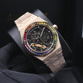 Audemars Piguet Royal Oak Double Balance Wheel Openworked Rainbow (Frosted Rose Gold / Skeleton)