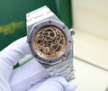 Audemars Piguet Royal Oak Double Balance Wheel Openworked Rose Gold Dial (Stainless Steel / Skeleton)