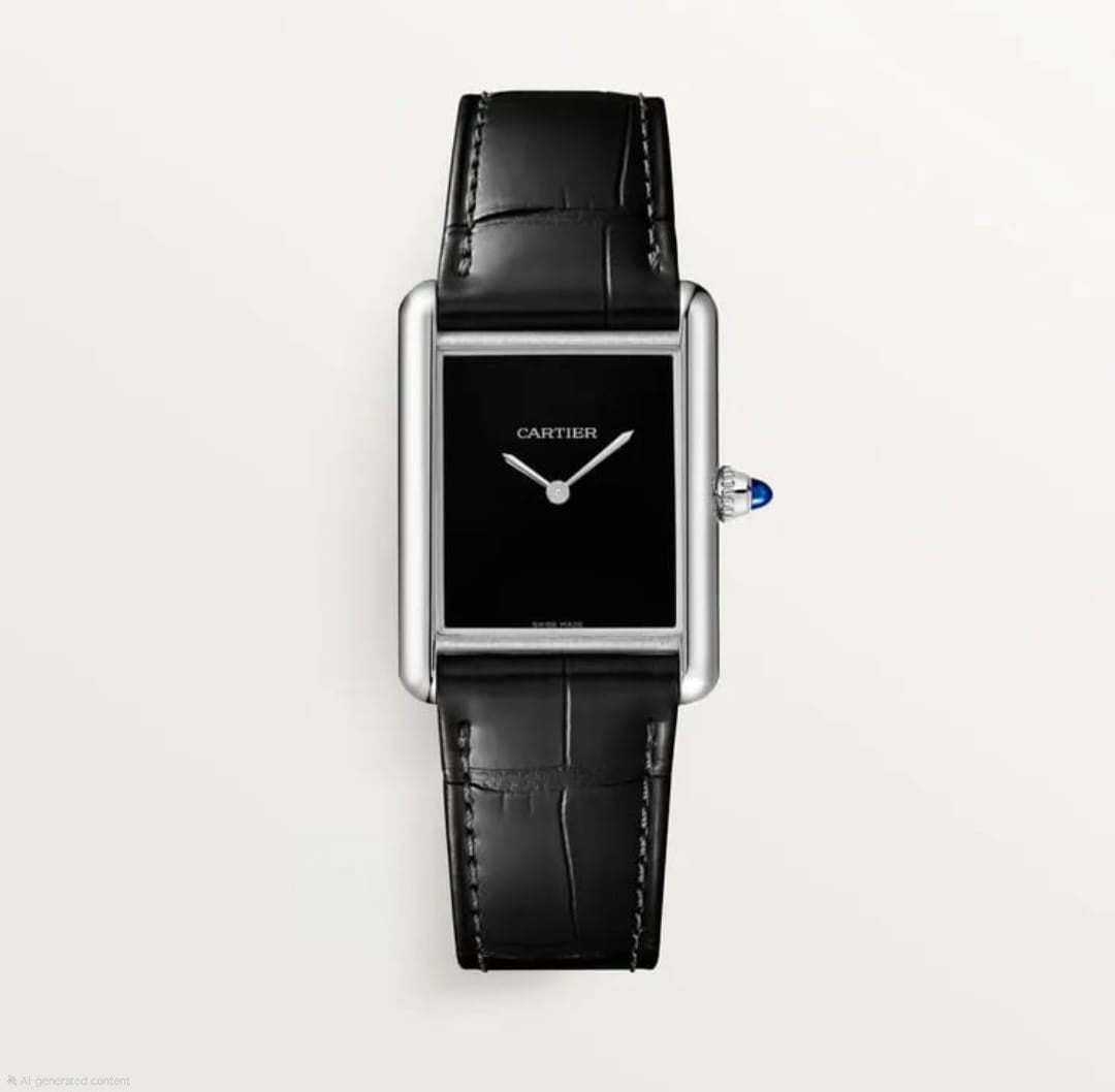 Cartier Tank Must Black Dial (Stainless Steel / Black)