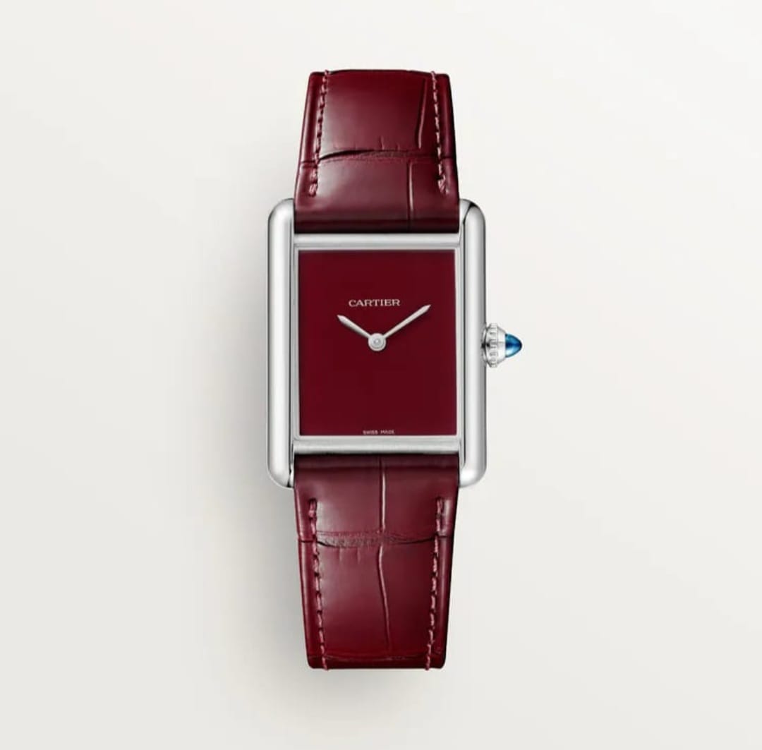 Cartier Tank Must Burgundy Dial (Stainless Steel / Burgundy)
