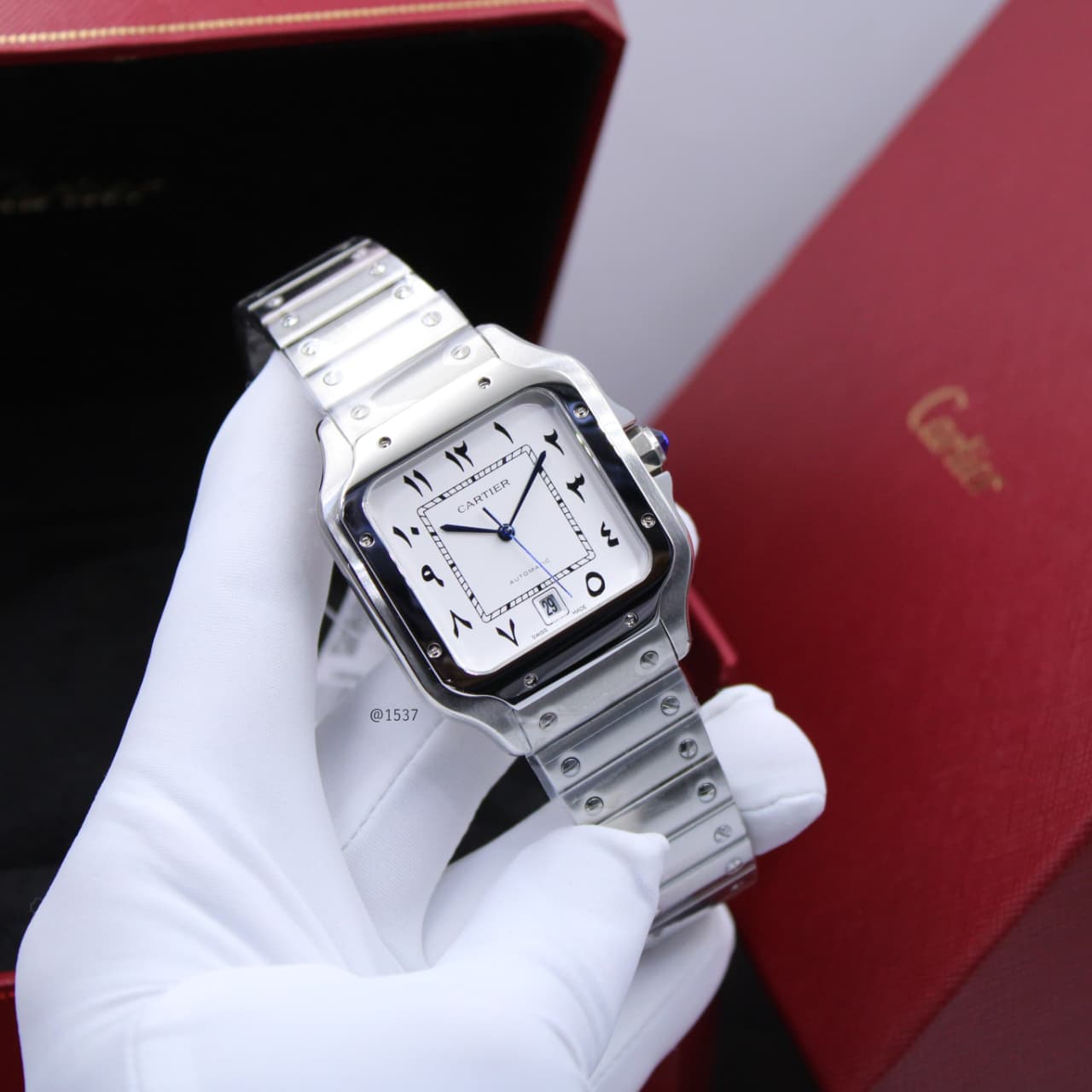 Cartier Santos de Cartier Large Model (White Dial with Arabic-Indic Numerals)