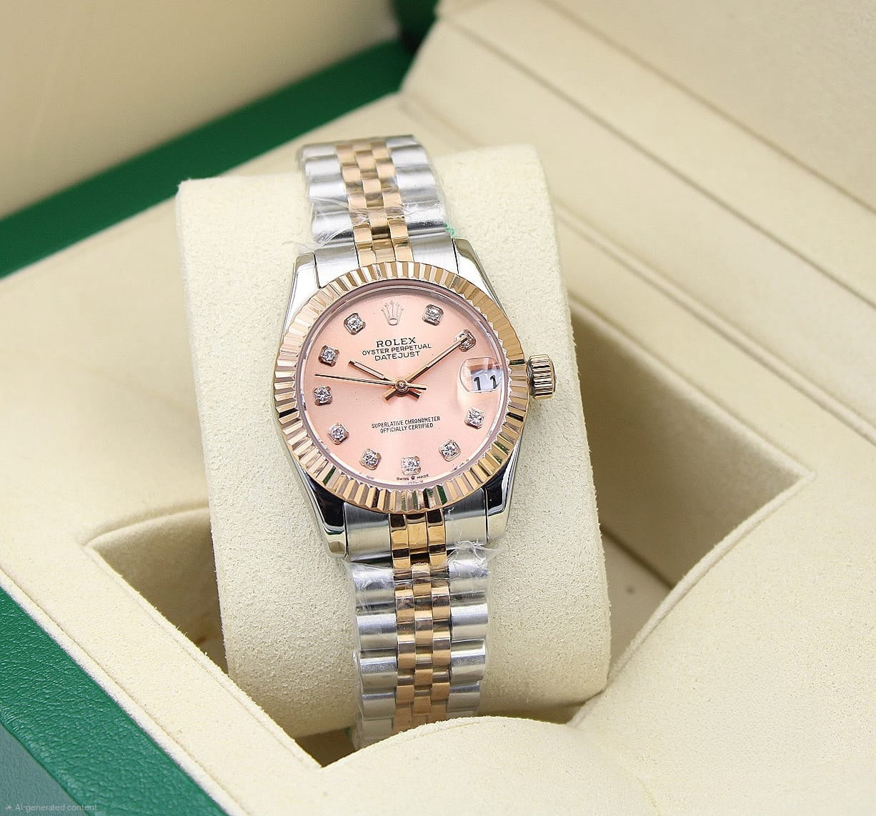 Rolex Datejust 31 (Everose Rolesor Two-Tone Silver/Rose Gold with Pink Diamond Dial)