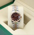 Rolex Datejust 31 (Rolesor Two-Tone Silver/Gold with Chocolate Diamond Dial)