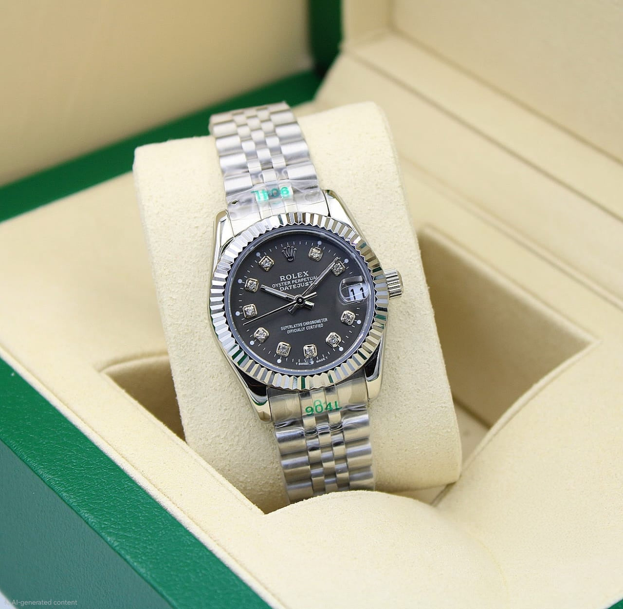 Rolex Datejust 31 (Oystersteel with Dark Grey Diamond Dial)