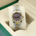Rolex Datejust 31 (Rolesor Two-Tone Silver/Gold with Aubergine Diamond Dial)