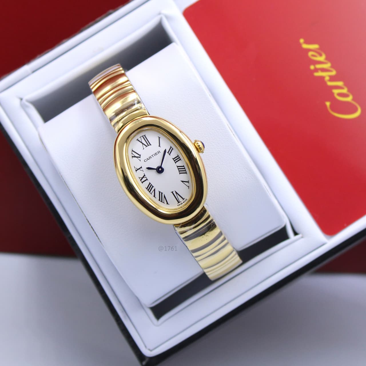 Cartier Baignoire Watch (Gold-Tone with White Dial)