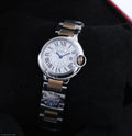 Cartier Ballon Bleu de Cartier Watch (Two-Tone Silver/Rose Gold with Silvered Flinqué Dial)
