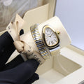 BVLGARI Serpenti Tubogas Watch (Two-Tone Silver/Gold with White Dial)