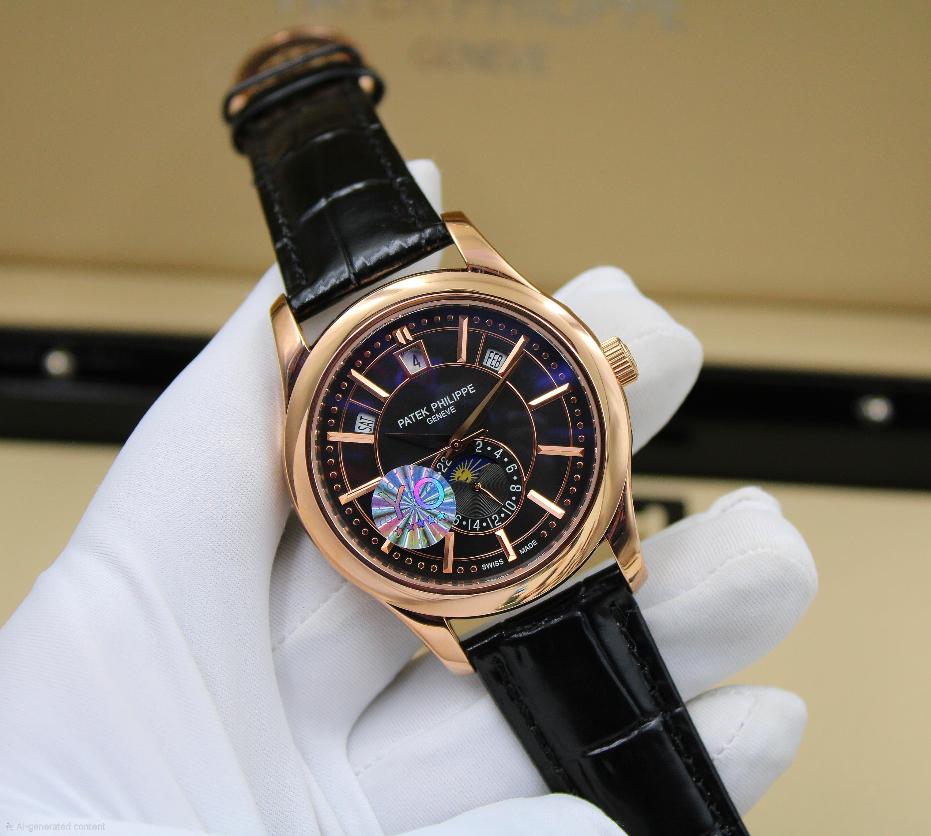 Patek Philippe Complications Annual Calendar 5205R (Rose Gold / Black Dial)