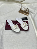 Gucci Blondie Slide Sandal (White Patent Leather)