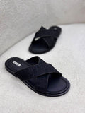Dior Aqua Slide (Black Dior Oblique Jacquard / Black)