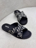 Dior Aqua Slide (Dior Oblique Jacquard / Black)