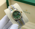 Rolex Oyster Perpetual Datejust Diamond Watch (Two-Tone Yellow Gold & Stainless Steel / Olive Green Dial)