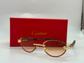 Cartier Panthère de Cartier Rimless Sunglasses (Gold / Brown Gradient)