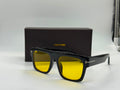 Tom Ford Flat Top Square Sunglasses (Black/Yellow)