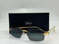 Dior Rimless Rectangular Sunglasses (Gold/Grey Gradient)