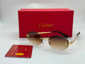 Cartier Premiere Rimless Sunglasses (Gold / Brown Gradient)