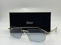 Dior Rimless Rectangular Sunglasses (Silver/Light Blue Gradient)