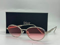 Dior Oval Metal Sunglasses (Silver/Pink Gradient)