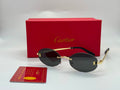 Cartier Premiere Rimless Sunglasses (Gold / Dark Grey)
