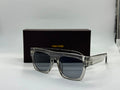 Tom Ford Flat Top Square Sunglasses (Clear Grey)