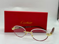 Cartier Panthère de Cartier Rimless Glasses (Gold / Clear with Burgundy Bevel)