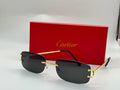 Cartier Signature C de Cartier Rimless Sunglasses (Gold / Dark Grey)