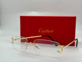 Cartier C de Cartier Rimless Eyeglasses (Gold and Clear)