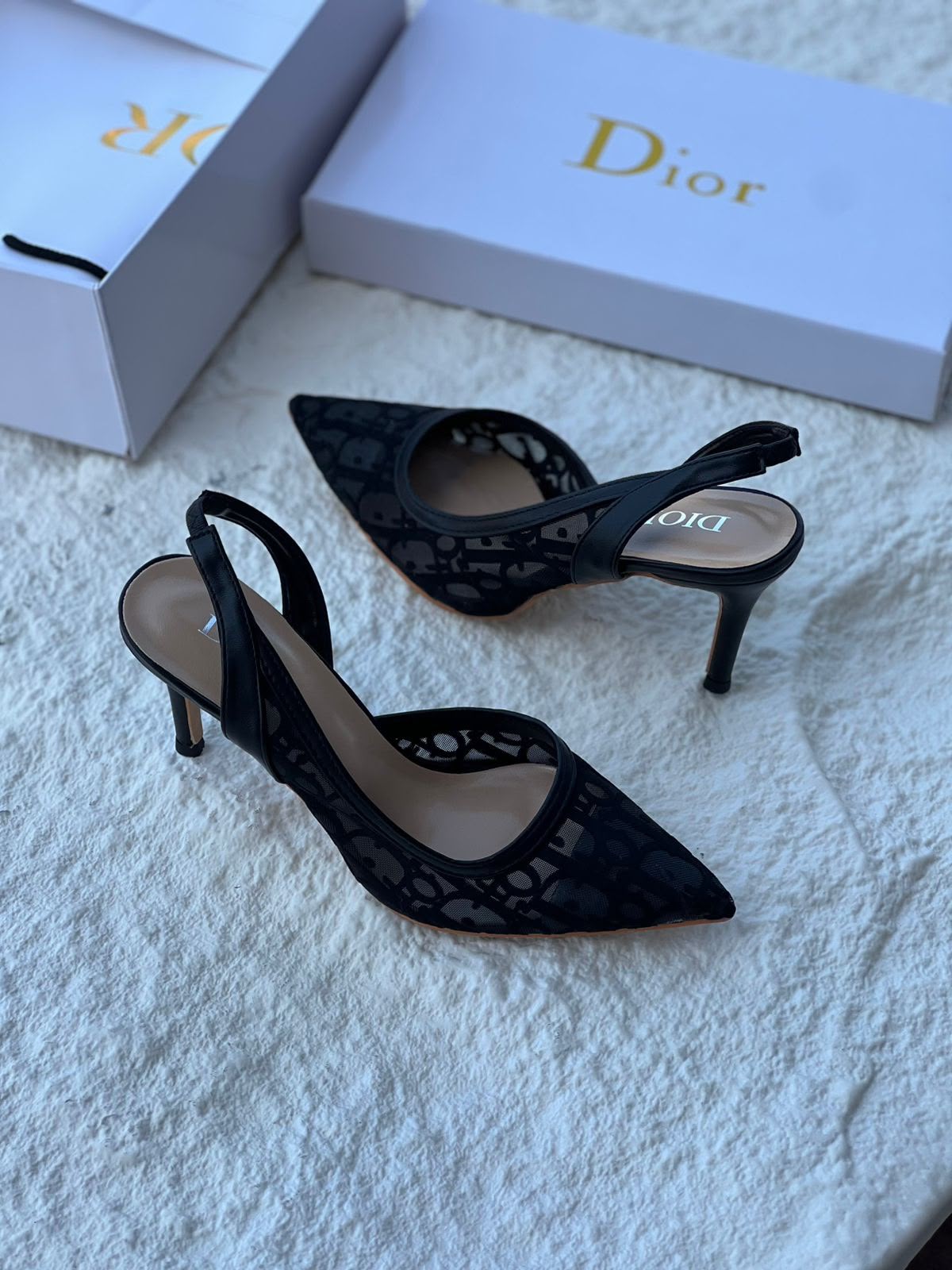 Dior J'Adior Slingback Pump (Nude Technical Fabric)