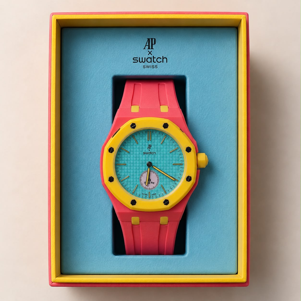 AP x Swatch Royal Oak (Pink / Yellow / Turquoise)