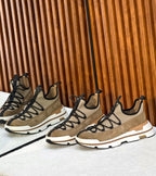 ZEGNA Triple Stitch™ Vetta Sneakers (Beige / Foliage Brown Suede)