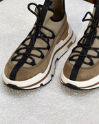 ZEGNA Triple Stitch™ Vetta Sneakers (Beige / Foliage Brown Suede)